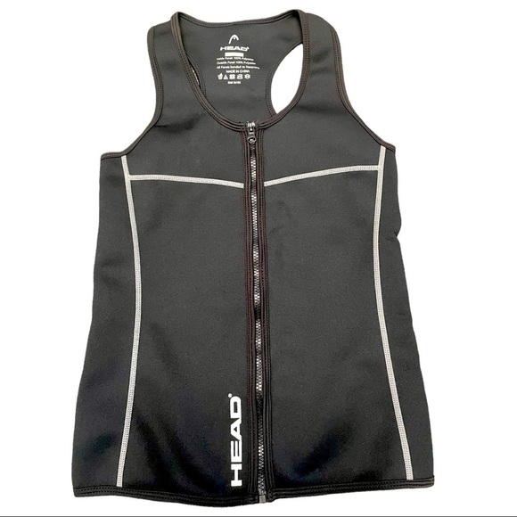 head, sauna suit, size large, waist trainer, weight loss top, - Picture 2 of 3